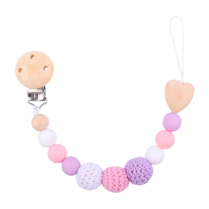 Cute Baby Pacifier Clip with Woolen Yarn Bal