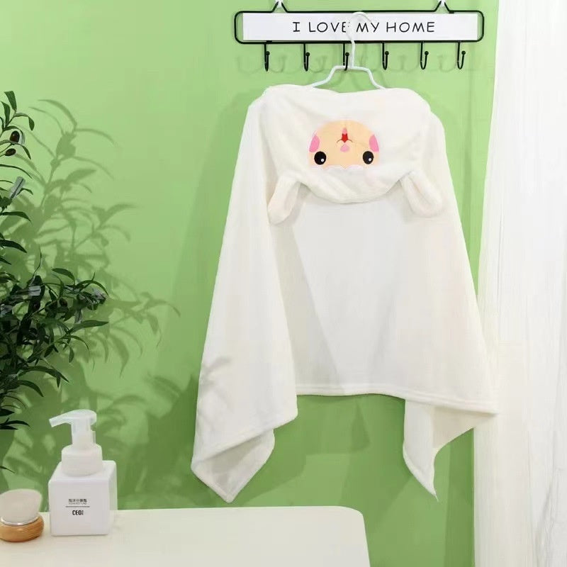 Cute Hooded Baby Bath Towel for Cozy Drying