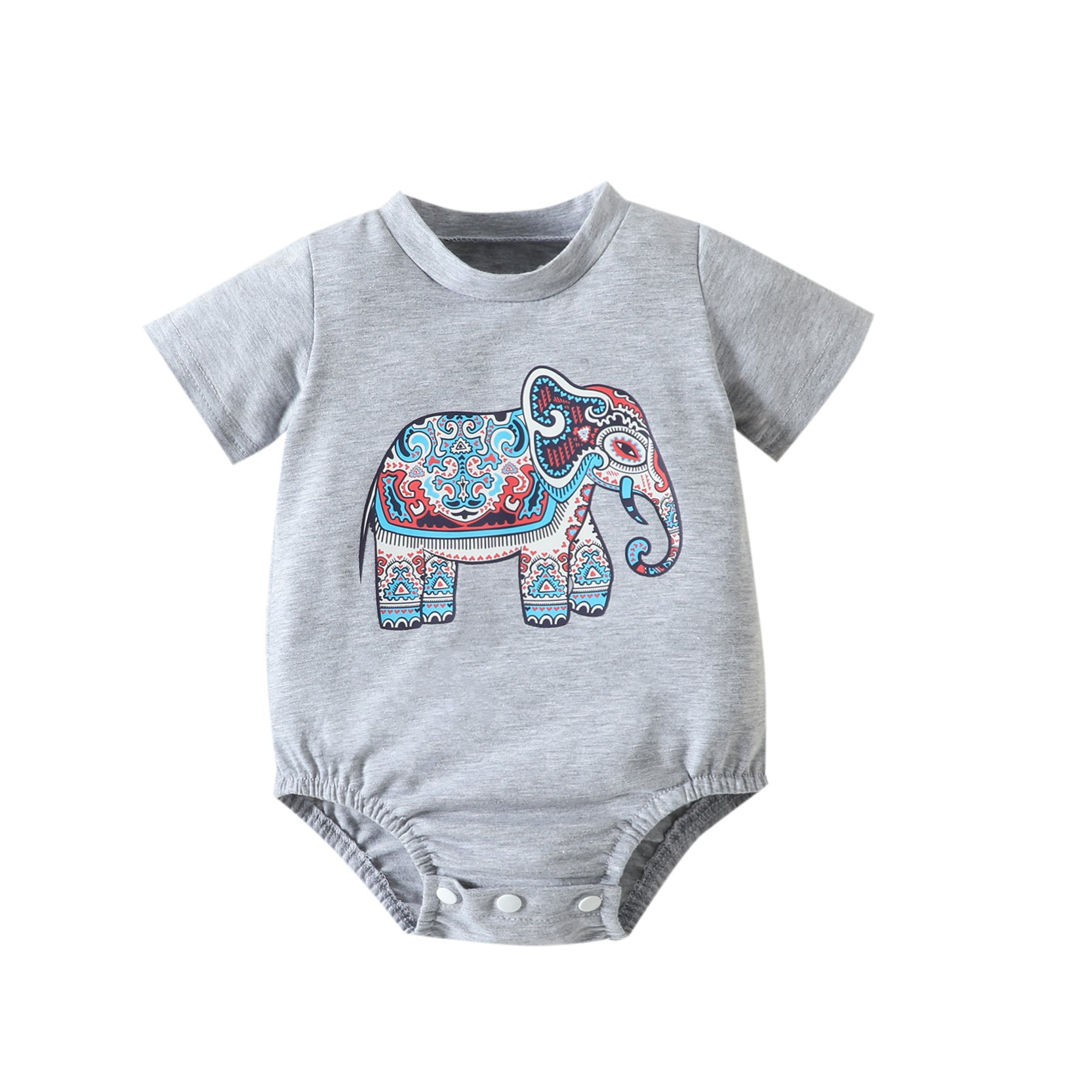 Soft Elephant Print Newborn Jumpsuit – Perfect Baby Gift