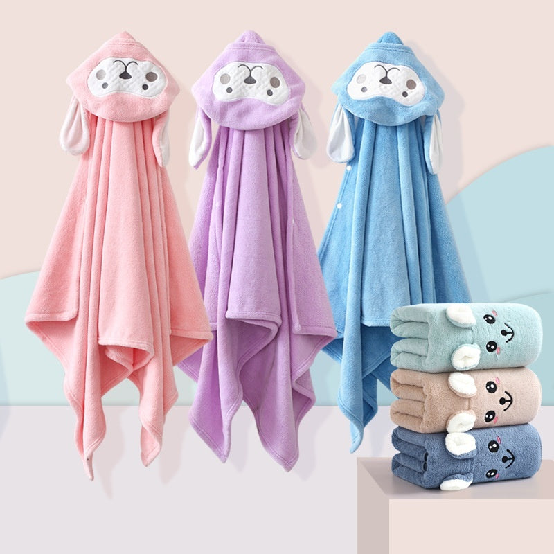 Cute Hooded Baby Bath Towel for Cozy Drying