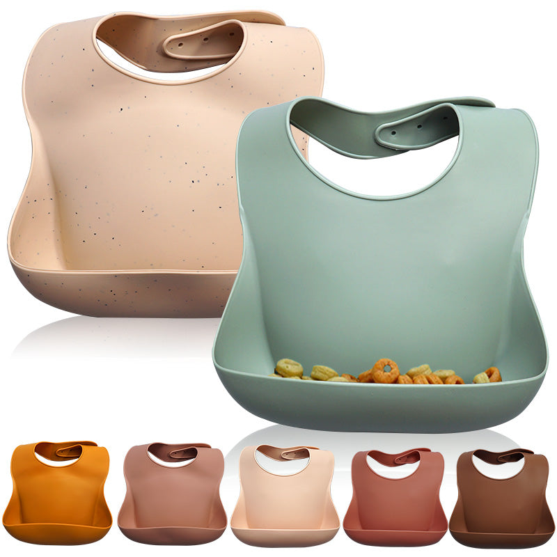 Easy-Clean Silicone Baby Bib for Mealtime