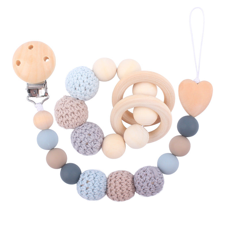 Cute Baby Pacifier Clip with Woolen Yarn Bal