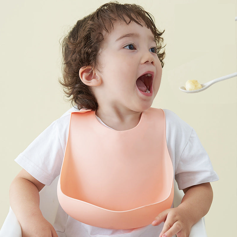 Easy-Clean Silicone Baby Bib for Mealtime