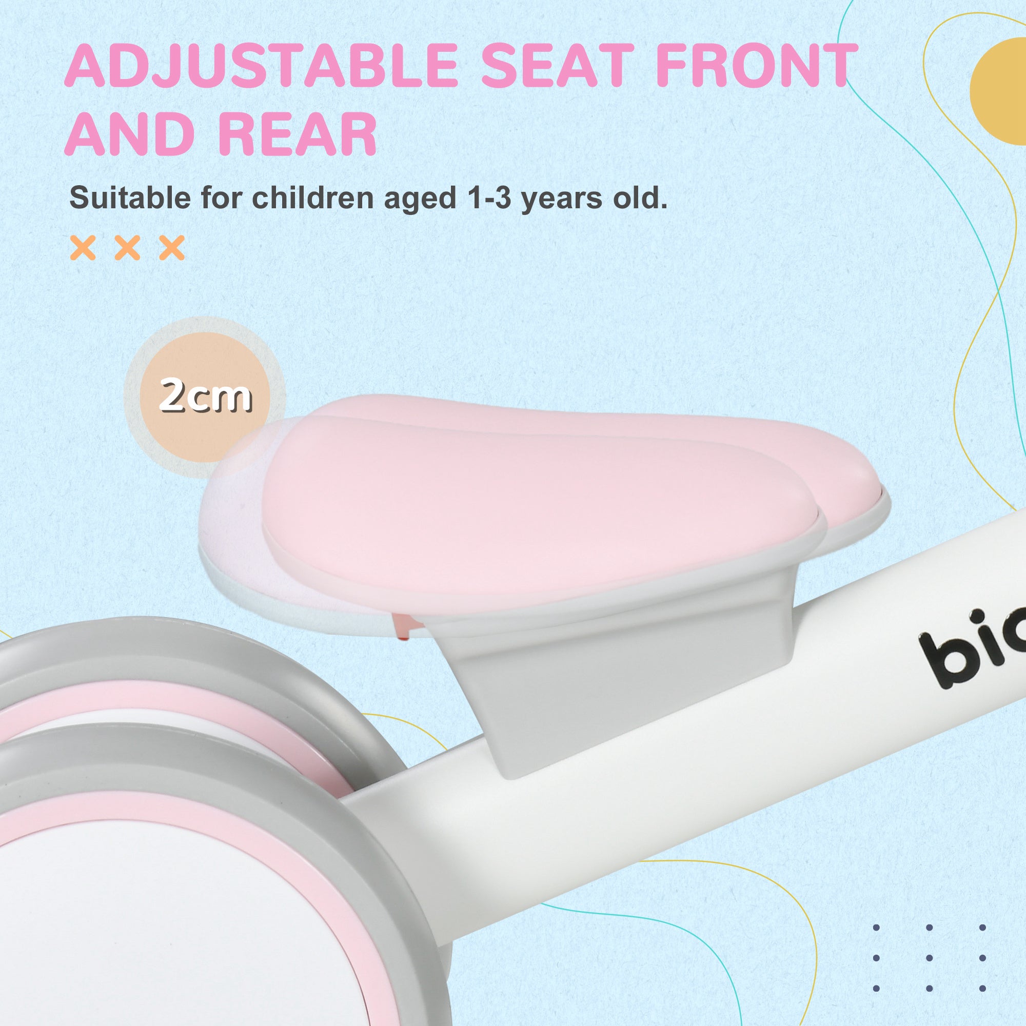 Quiet Ride Pink Balance Bike for Little Explorers