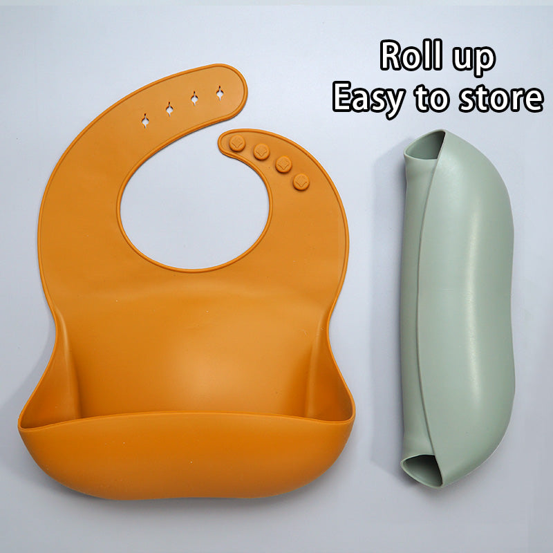 Easy-Clean Silicone Baby Bib for Mealtime