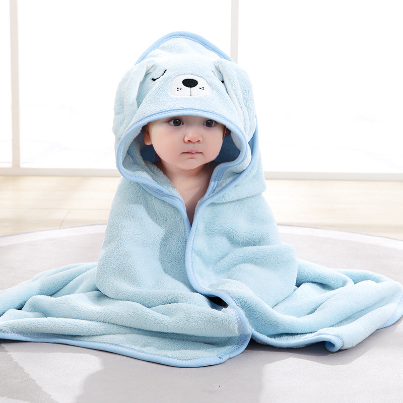 Soft Coral Fleece Hooded Bath Towel Kids Will Love