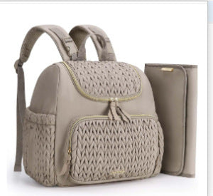 Multifunctional Quilted Diaper Bag Backpack – Stylish & Spacious Baby Travel Bag