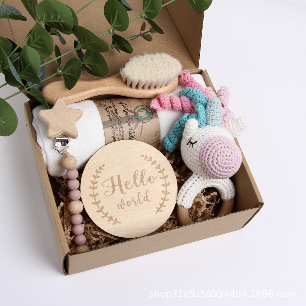 Baby Shower Gift Set – Festive Reindeer & Panda Toy