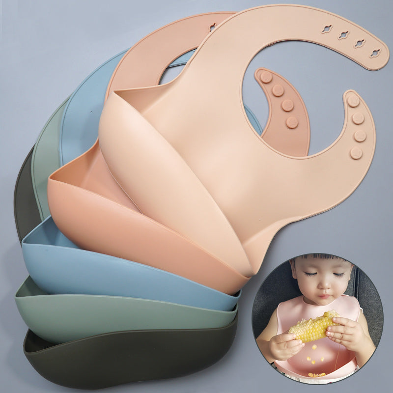 Easy-Clean Silicone Baby Bib for Mealtime