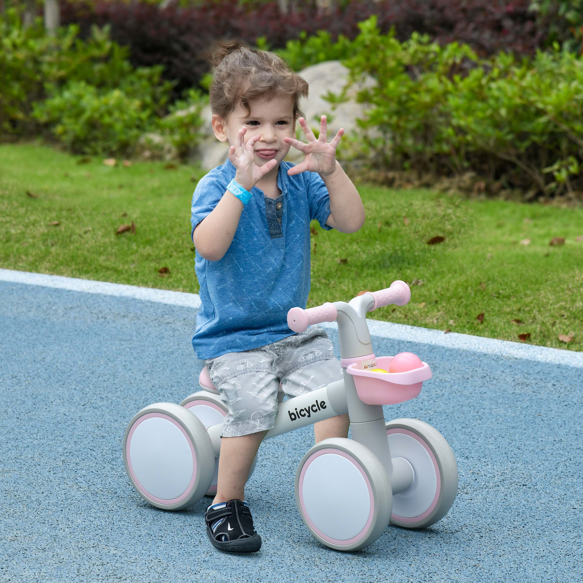 Quiet Ride Pink Balance Bike for Little Explorers