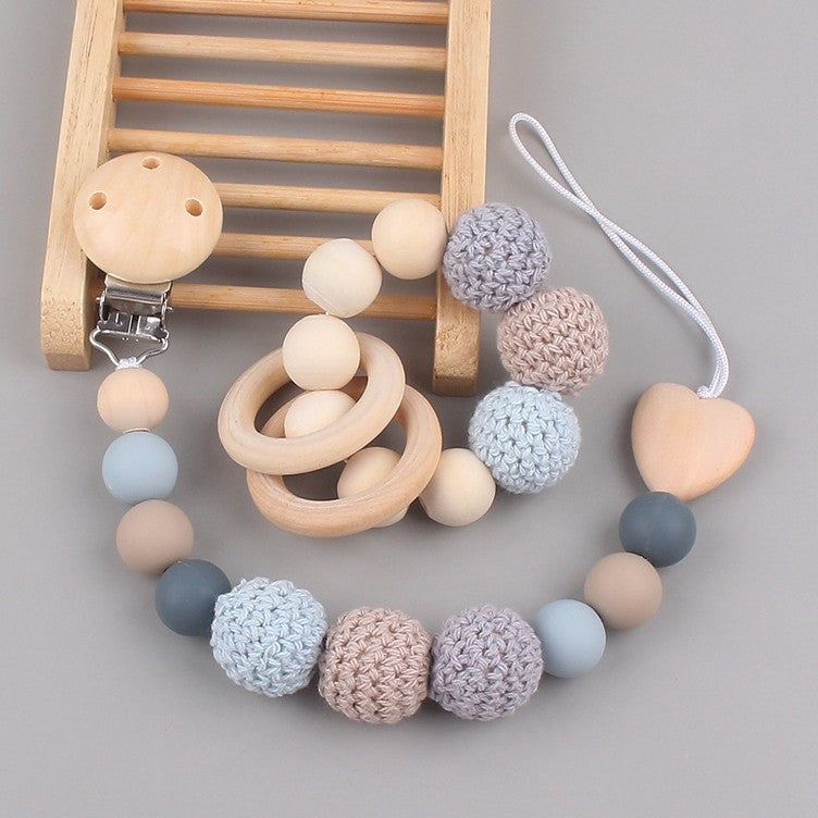 Cute Baby Pacifier Clip with Woolen Yarn Bal