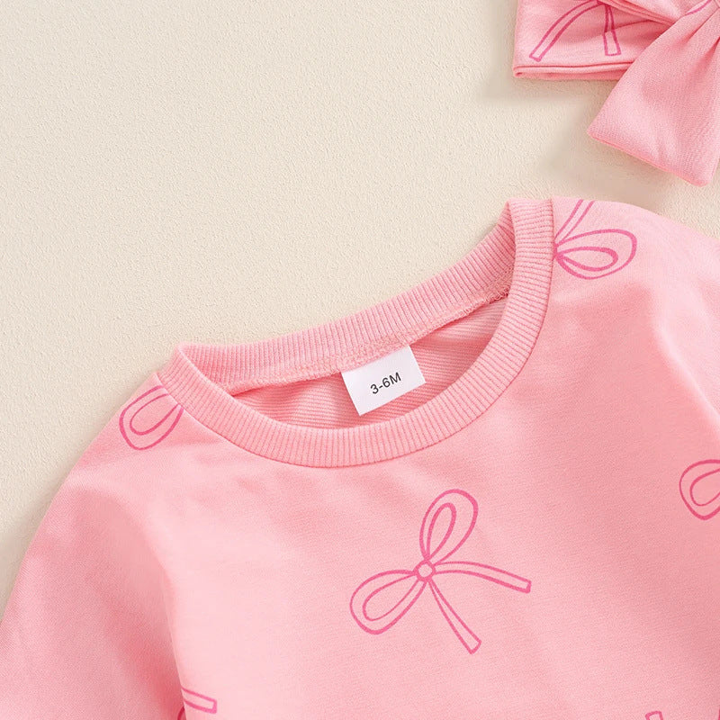 Long Sleeve Baby Girl Bow Romper – Cute Everyday Outfit