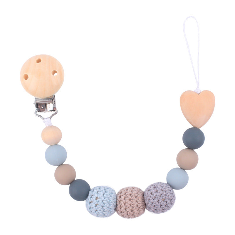 Cute Baby Pacifier Clip with Woolen Yarn Bal