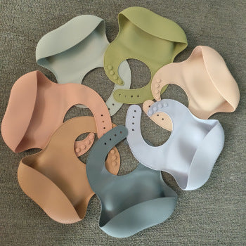Easy-Clean Silicone Baby Bib for Mealtime