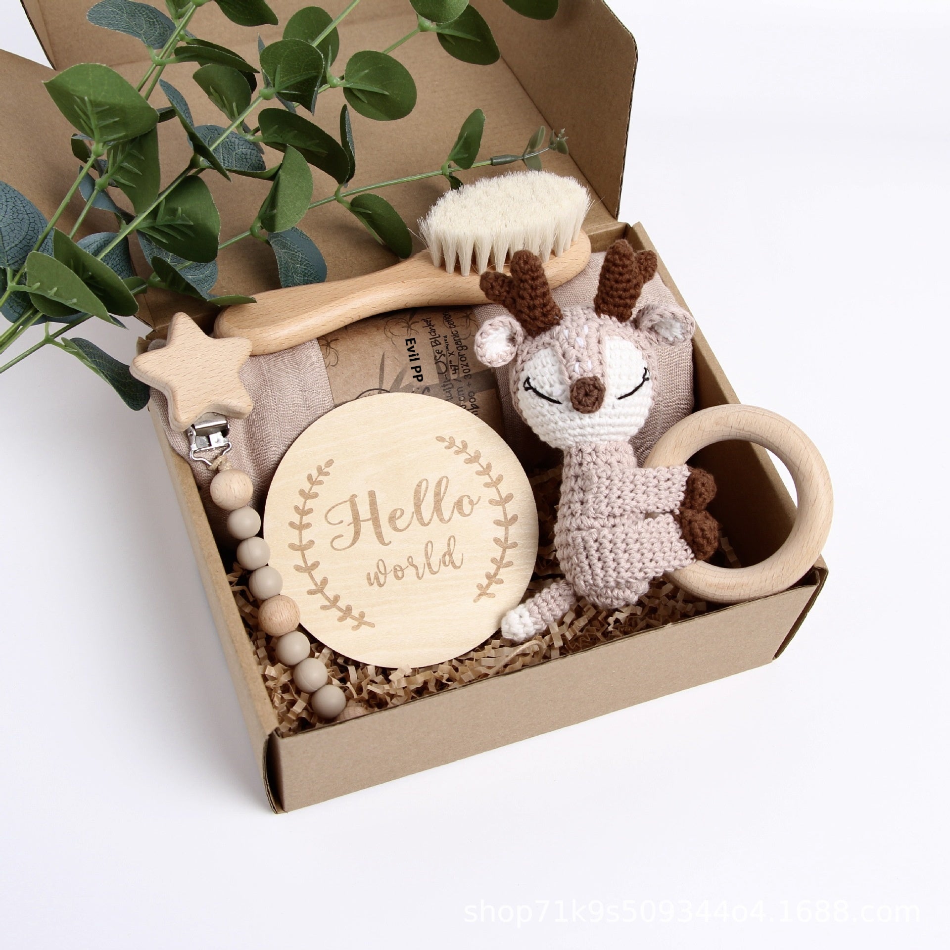 Baby Shower Gift Set – Festive Reindeer & Panda Toy