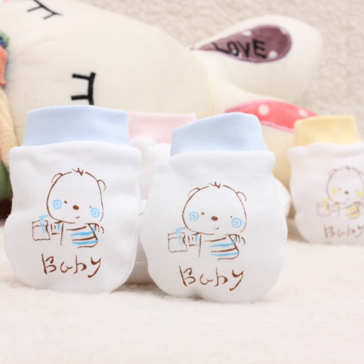 Baby Anti-Scratch Gloves with Adorable Cartoon Designs