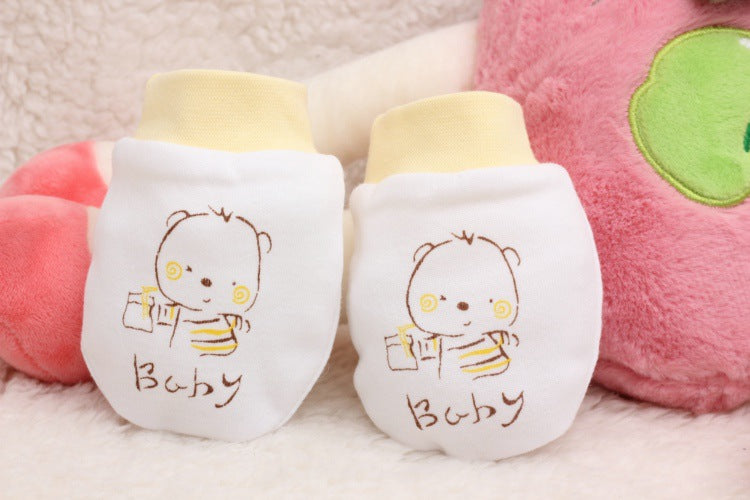 Baby Anti-Scratch Gloves with Adorable Cartoon Designs