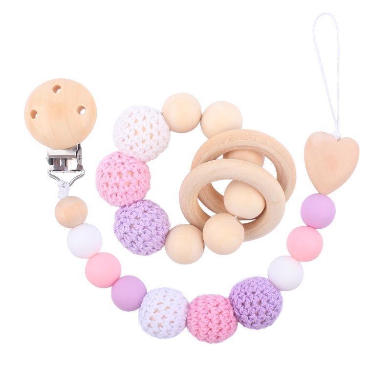 Cute Baby Pacifier Clip with Woolen Yarn Bal