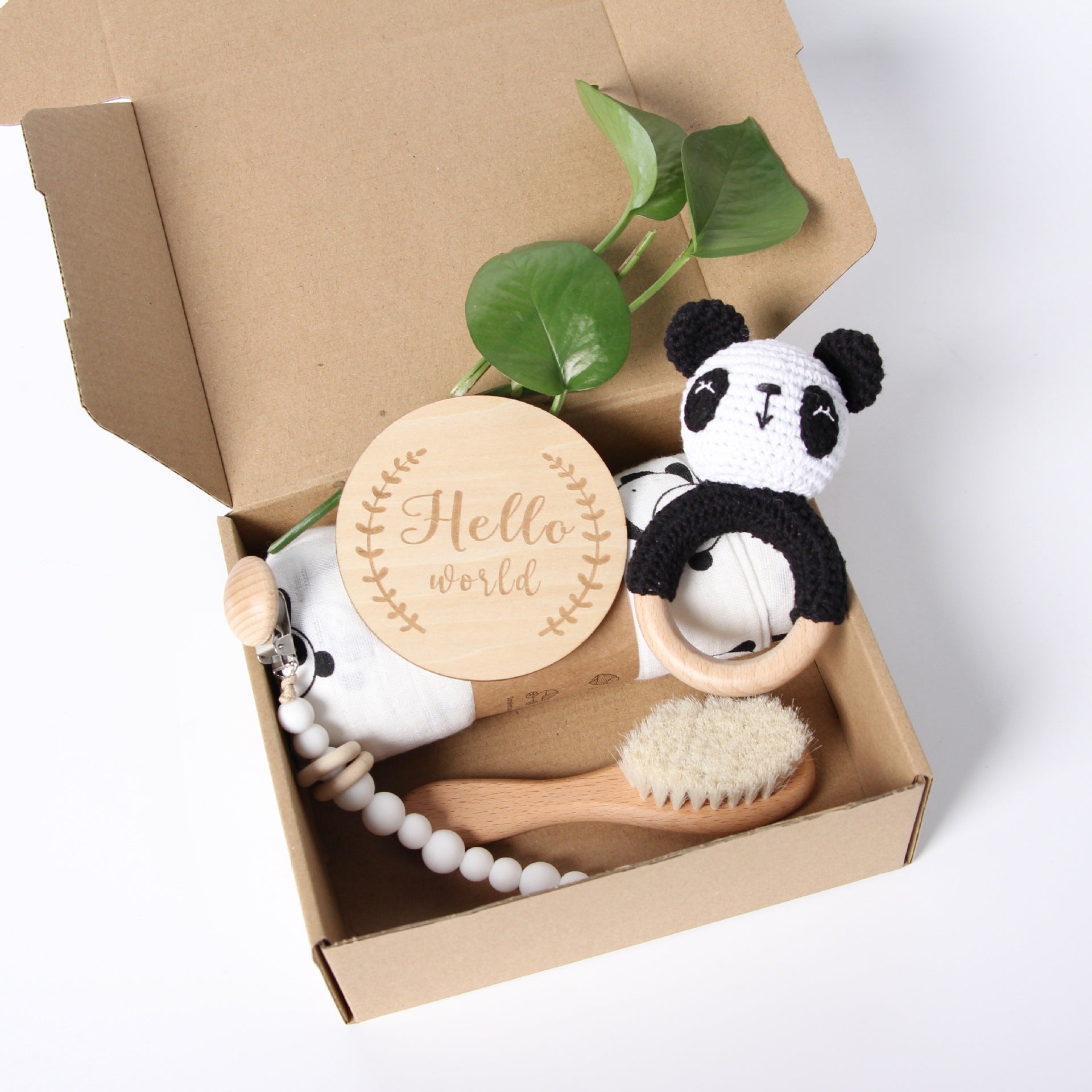 Baby Shower Gift Set – Festive Reindeer & Panda Toy