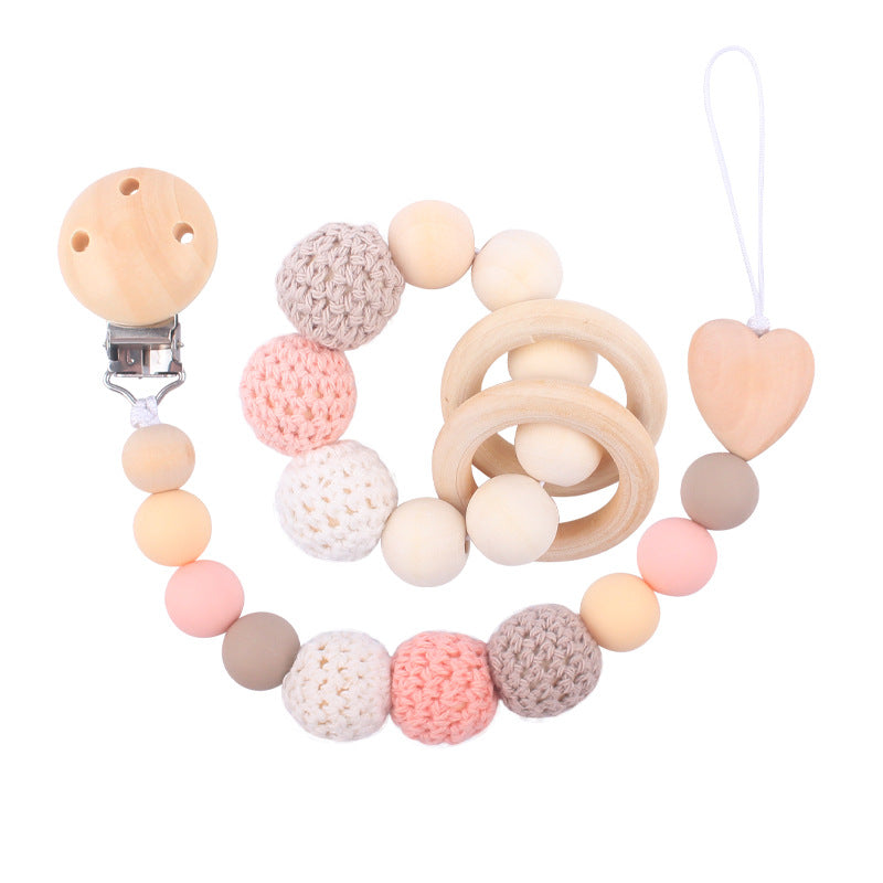 Cute Baby Pacifier Clip with Woolen Yarn Bal