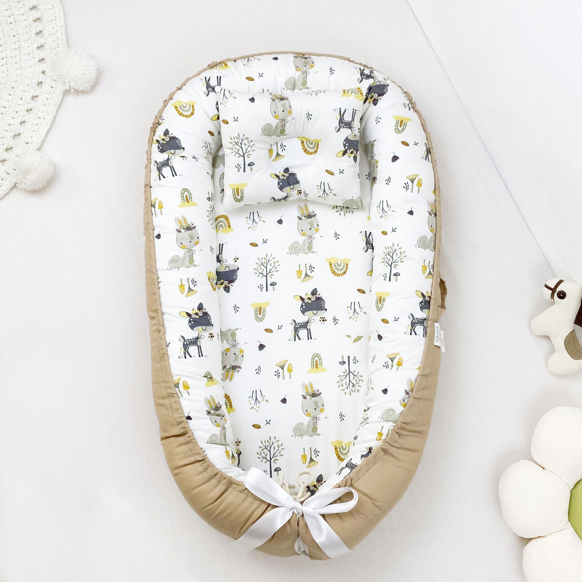 Cozy Cotton Baby Nest – Portable Bed for Newborns