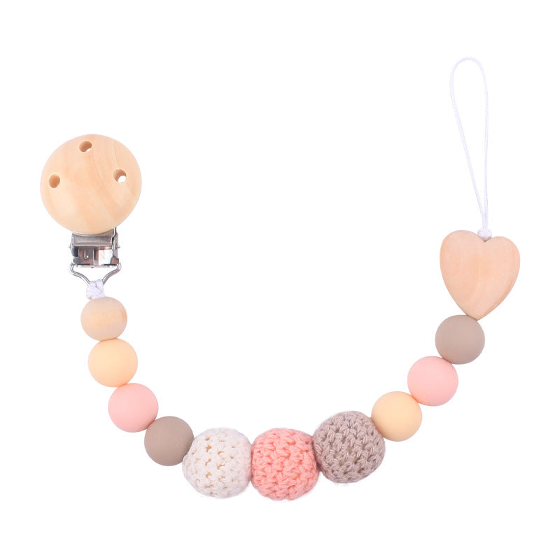 Cute Baby Pacifier Clip with Woolen Yarn Bal