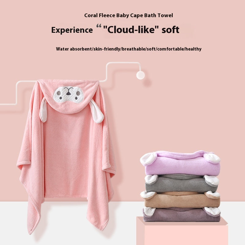 Cute Hooded Baby Bath Towel for Cozy Drying