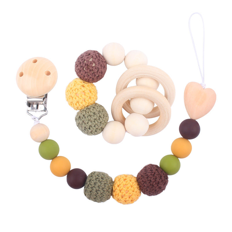 Cute Baby Pacifier Clip with Woolen Yarn Bal